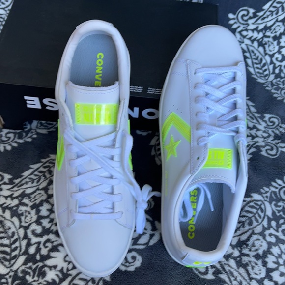 Converse Pro Leather OX White/Lemon Venom/White MEN`S - Picture 13 of 16